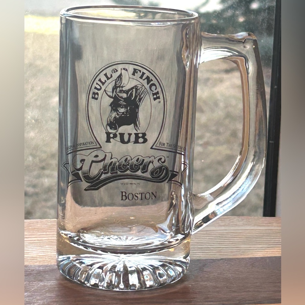 🍺VTG 1994 Cheers TV Show Boston Bull & Finch Pub Glass Stein Mug - EUC 🍺